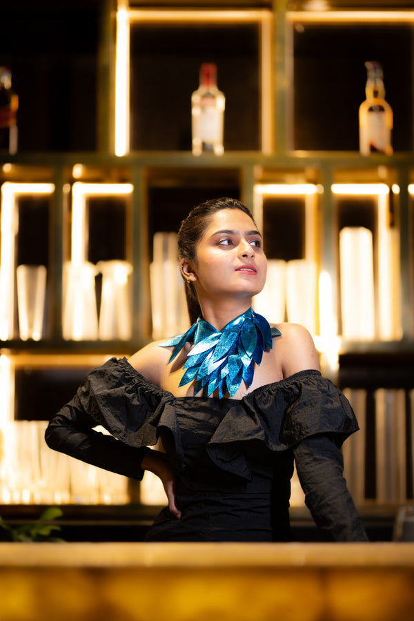 Blue Bliss Foil Neck Piece