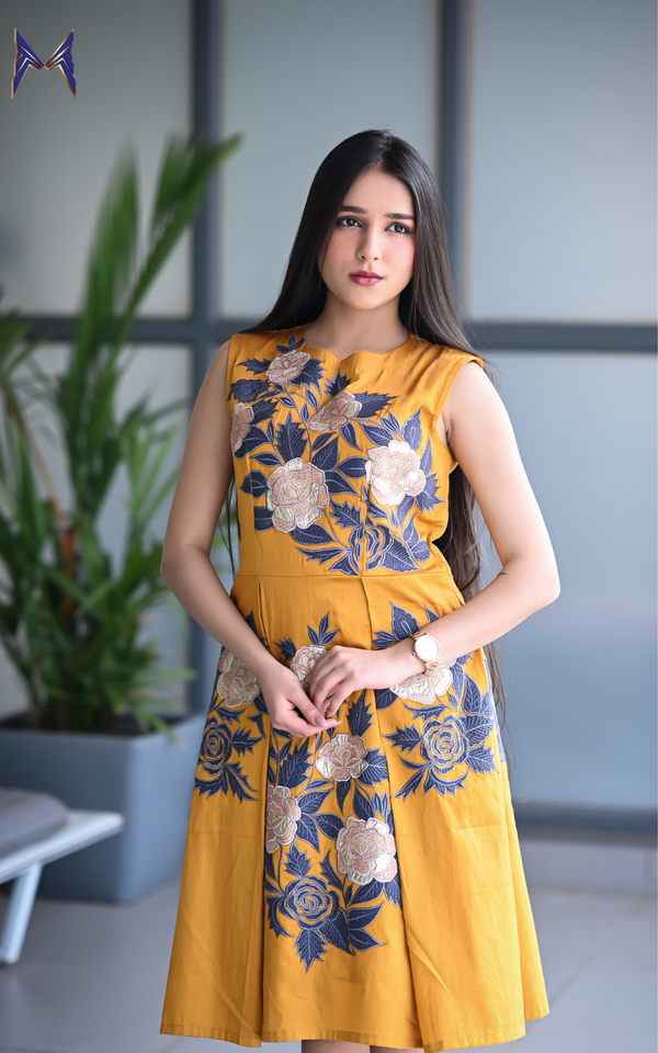 Marigold Charm Embroidered Tunic
