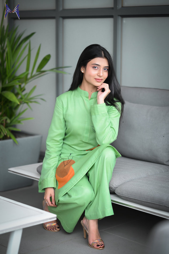 Green Kurta Set for Women