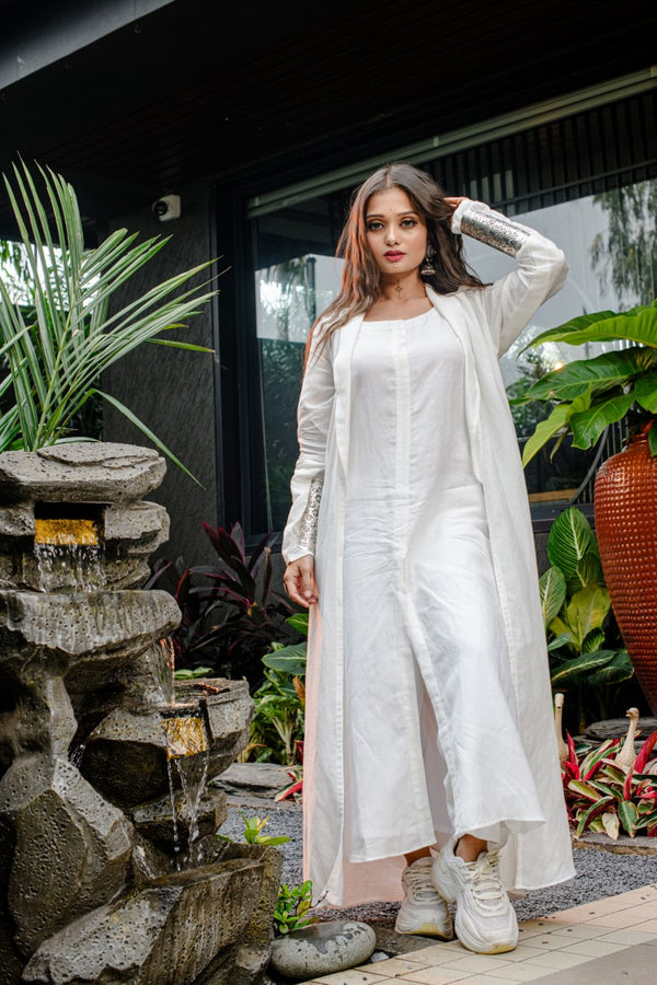 White Three Piece Dress