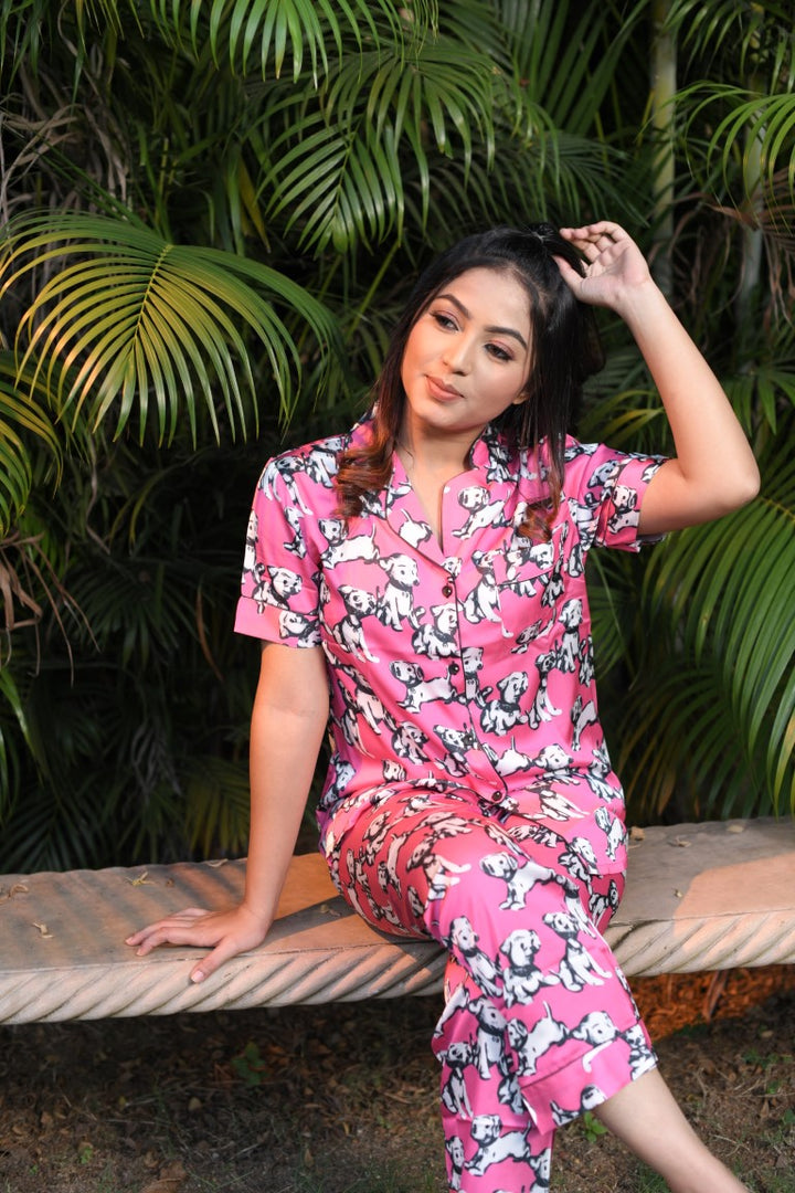 Cotton Shirt & Pyjama Night Suit