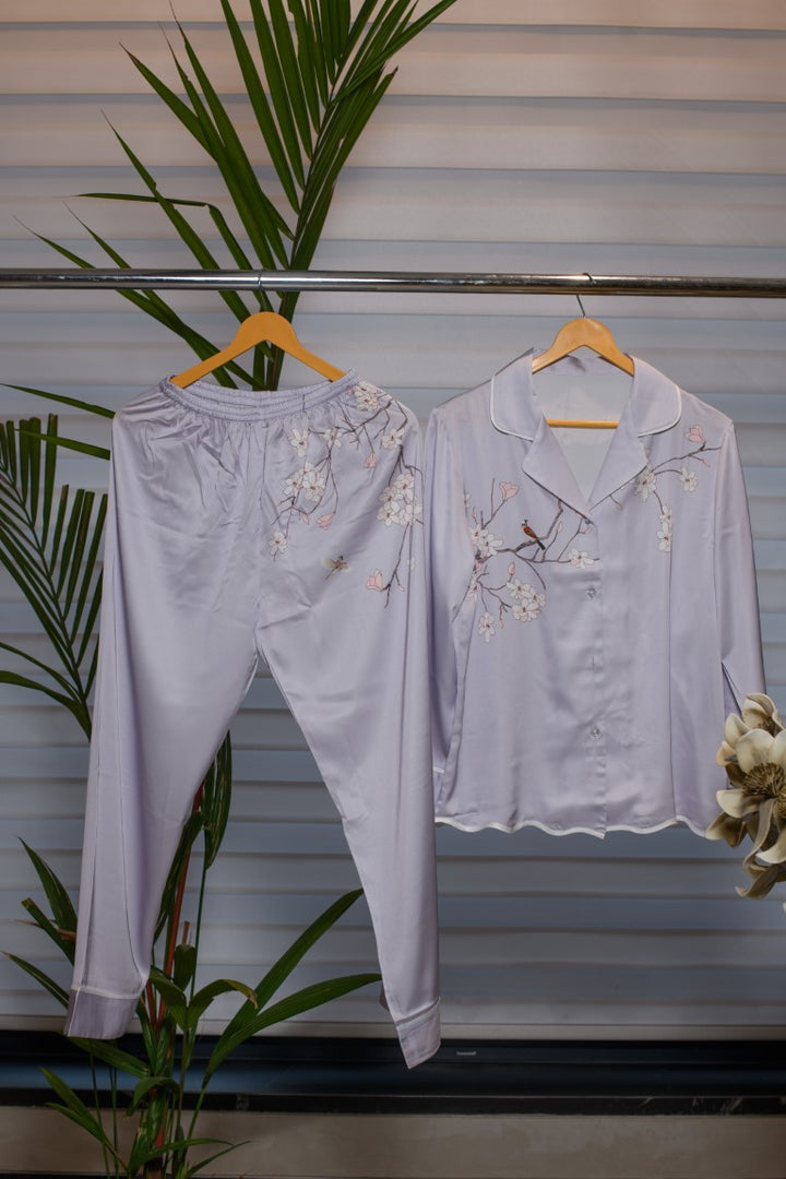 Collared Night dress Shirt and Full Pant