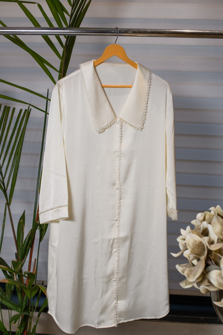 Creamy white Lounge Wear Shirt