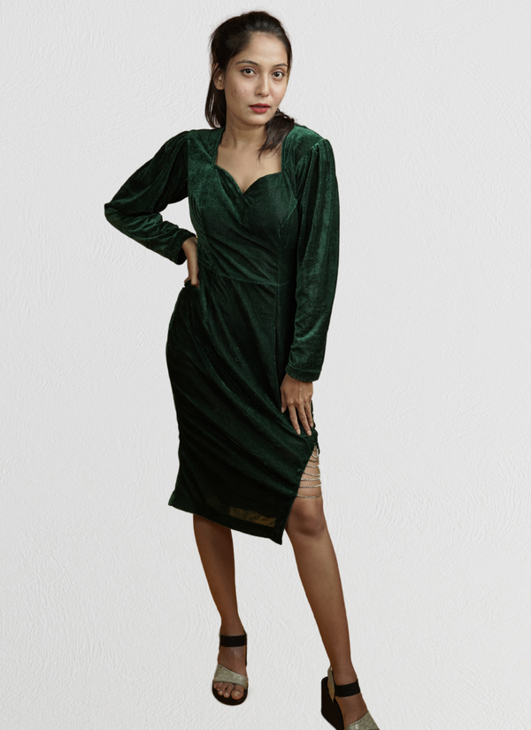 Regal Velvet Rhinestone Dress