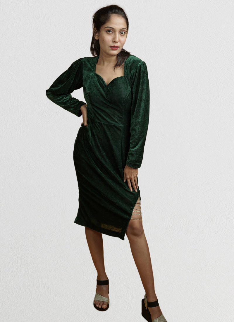 Regal Velvet Rhinestone Dress